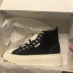 Superga Black and White High-Top Sneakers